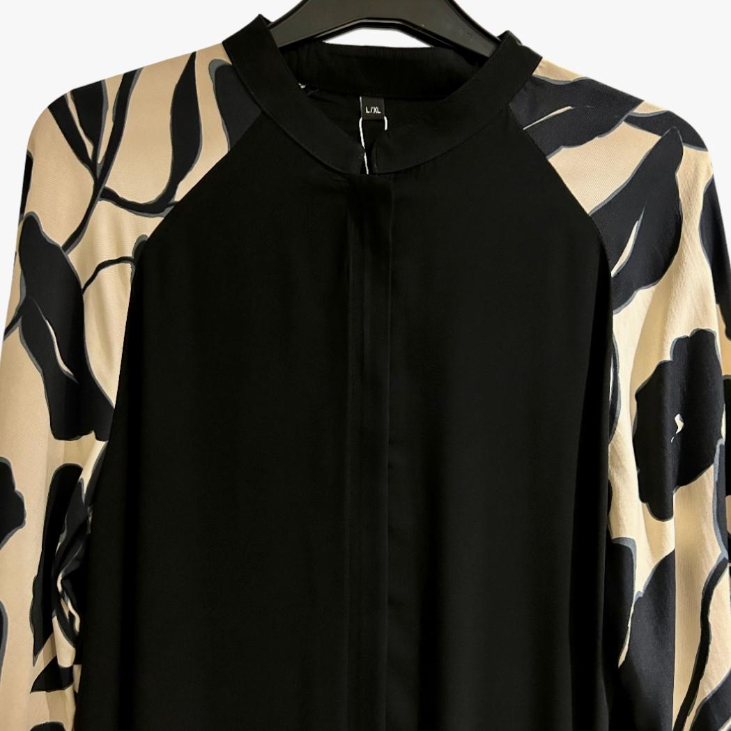 Oceanline Casualwear Beige floral zip abaya