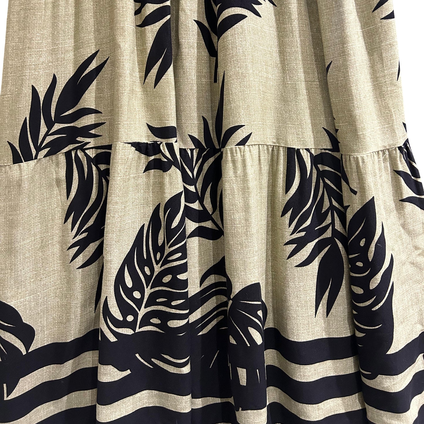 Black palm maxi dress