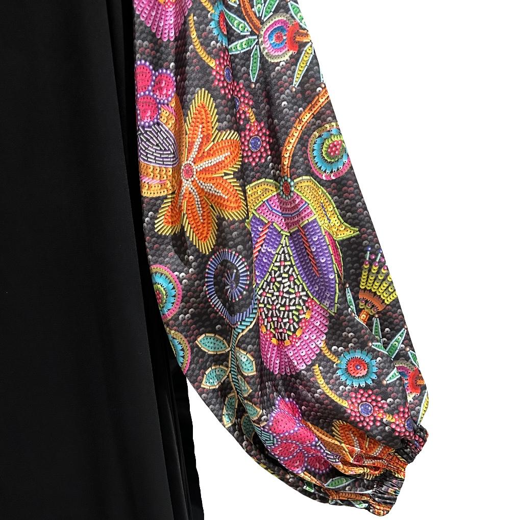 Oceanline Casualwear Multi-Floral Zip Abaya