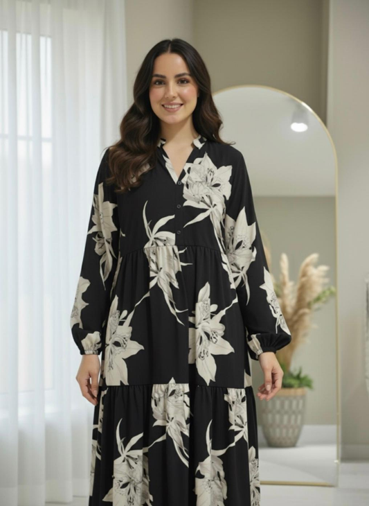 Black & White floral dress