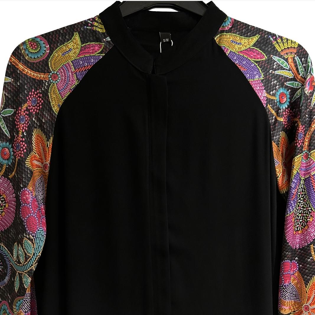 Oceanline Casualwear Multi-Floral Zip Abaya