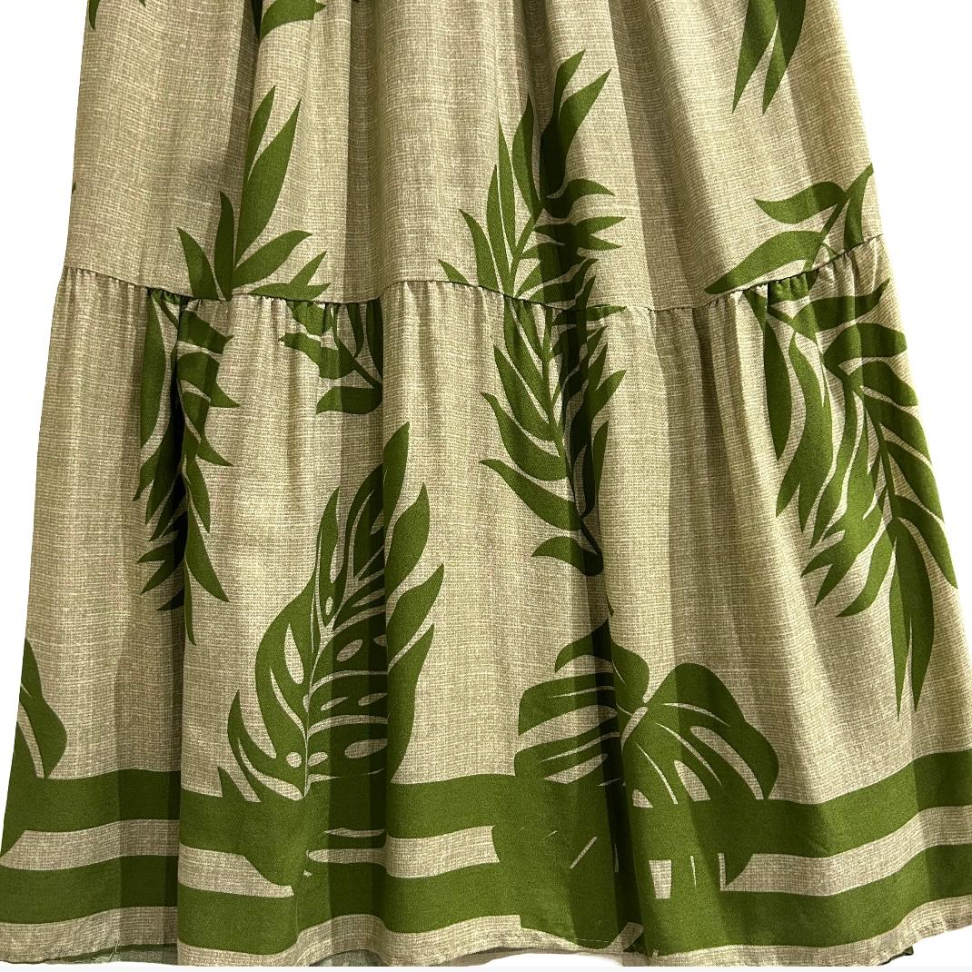 Palm Green Maxi floral dress